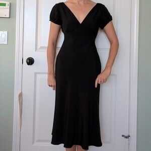 Like new - J. Crew 100% silk cocktail dress in black - worn twice